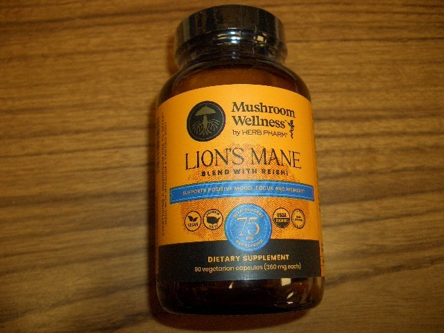 Herb Pharm Mushroom Wellness- Lion’s Mane Blend w/ Reishi 90 Veg Caps Exp 9/2027
