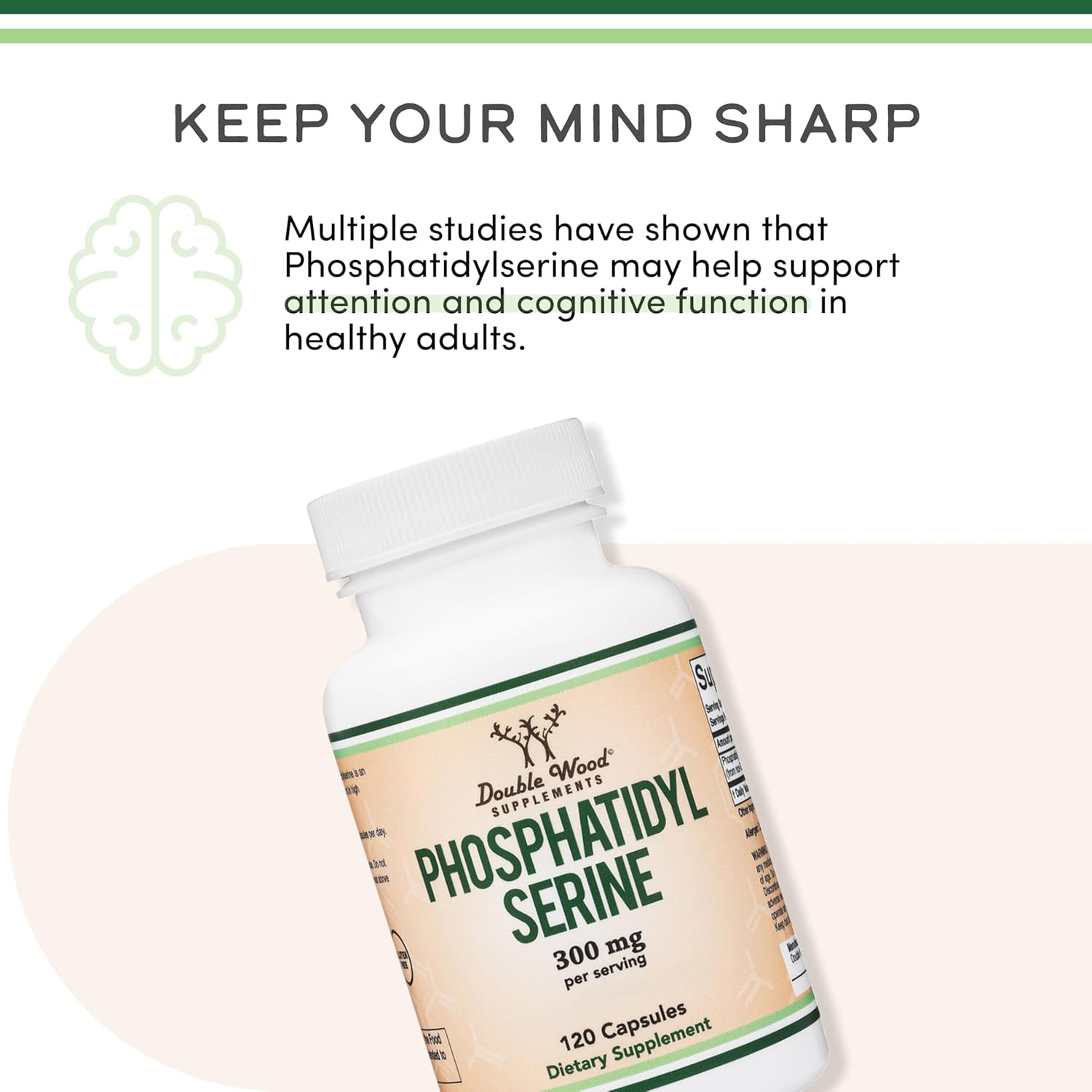 NEW Phosphatidylserine Supplement 300mg 120 Capsules Brain Memory Focus Support