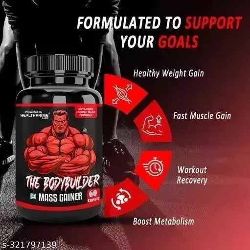 THE BODYBUILDER MASS GAINER CAPSULE FOR MUSCLE & WEIGHT GAIN (60 CAPSULES)
