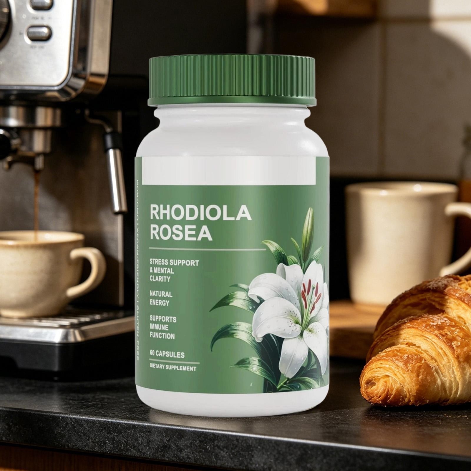 Premium Salvora Rhodiola Rosea Supplement – Golden Root Adaptogen Capsules 60pcs
