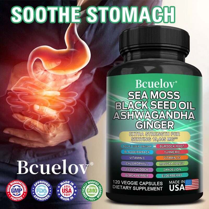 Sea Moss (Black Seed Oil, Turmeric, Ashwagandha,Ginger,Vitamin C) Immune Support