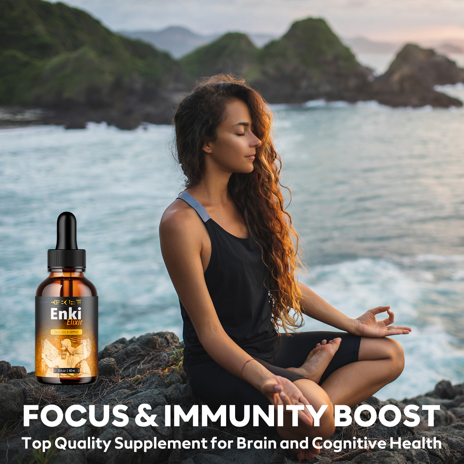 (1 Pack) Enki Elixir Advanced Supplement Drops Nootropic Brain Support 2ML