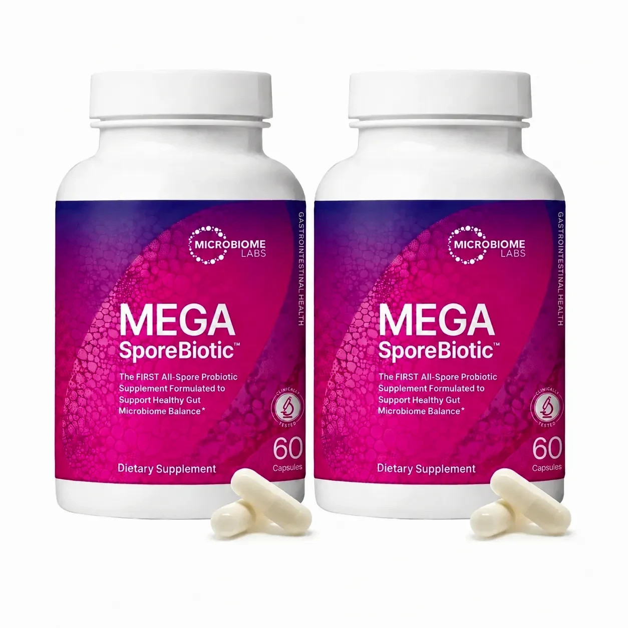 2-Pack Mega SporeBiotic Probiotic High Potency for Microbiome Health brand new