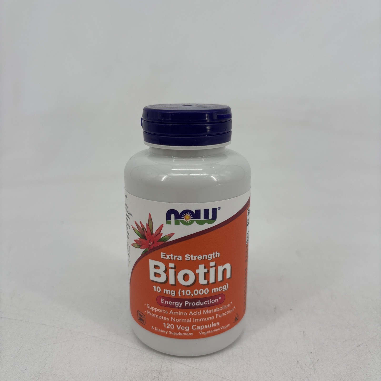 NOW FOODS Biotin 10 mg 10 000 mcg Extra Strength 120 Veg Capsules
