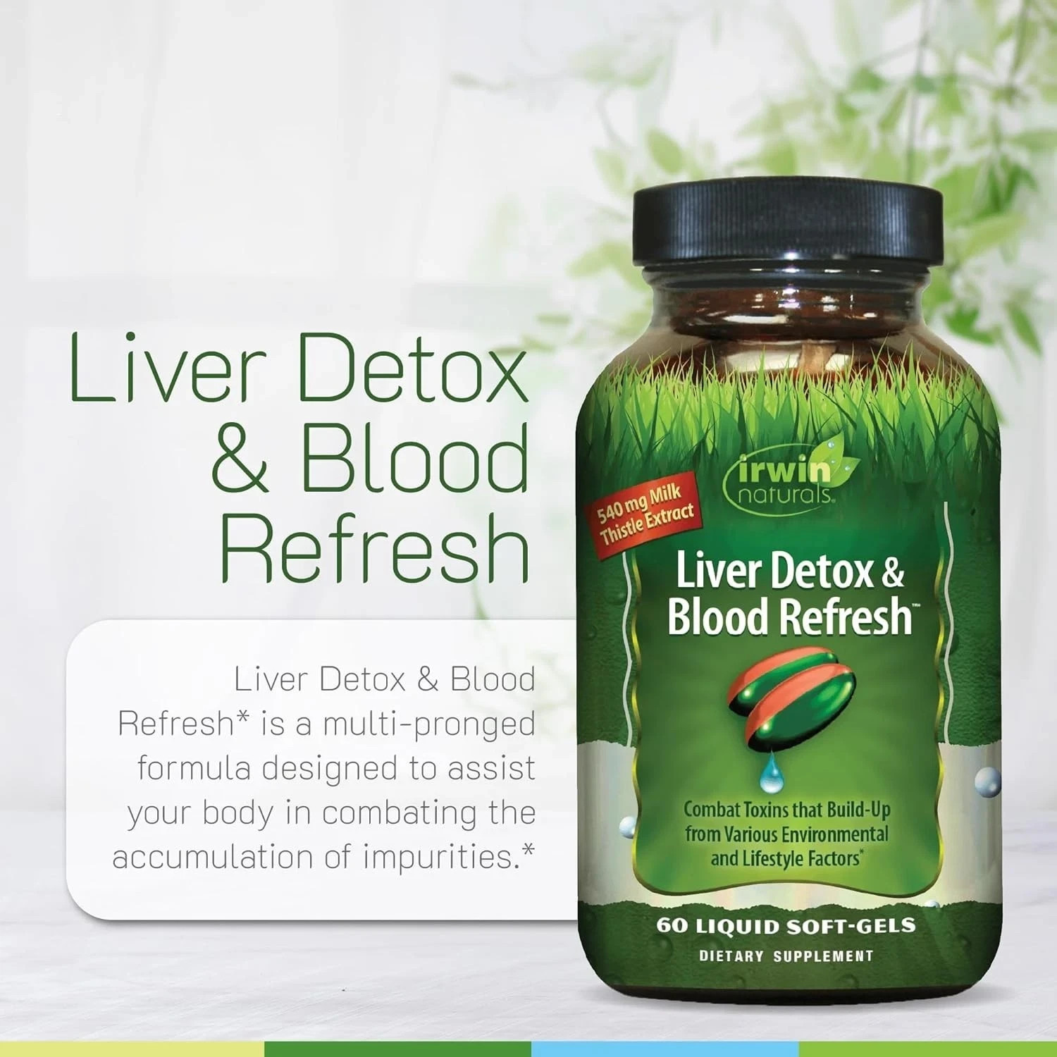 Irwin Naturals Liver Detox & Blood Refresh 60 Softgels Each (Pack of 3)