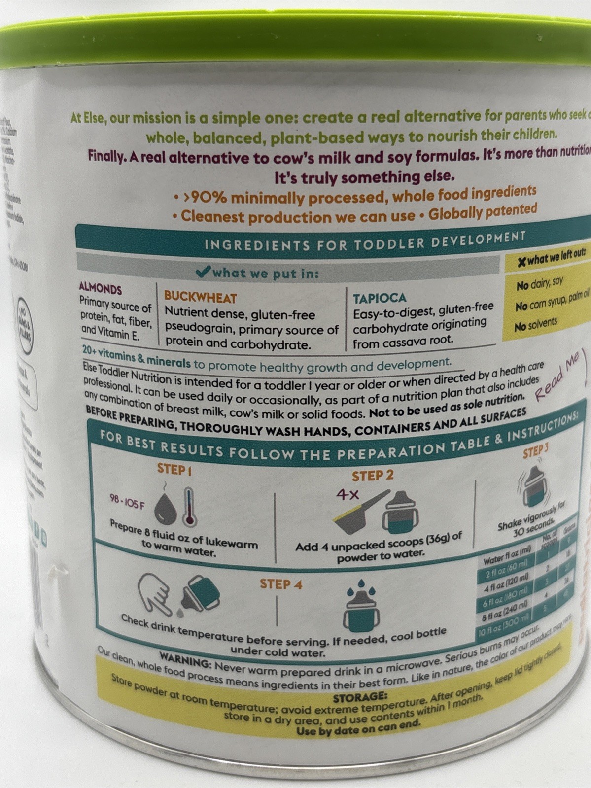 Else Nutrition Plant-Based Complete Nutrition for Toddlers 12+ Mo 22oz 09/2026