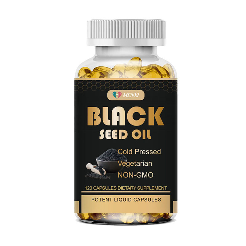 MENXI Black Seed Oil Capsules Cold Pressed – Immune Support 120/240/480 Capsules