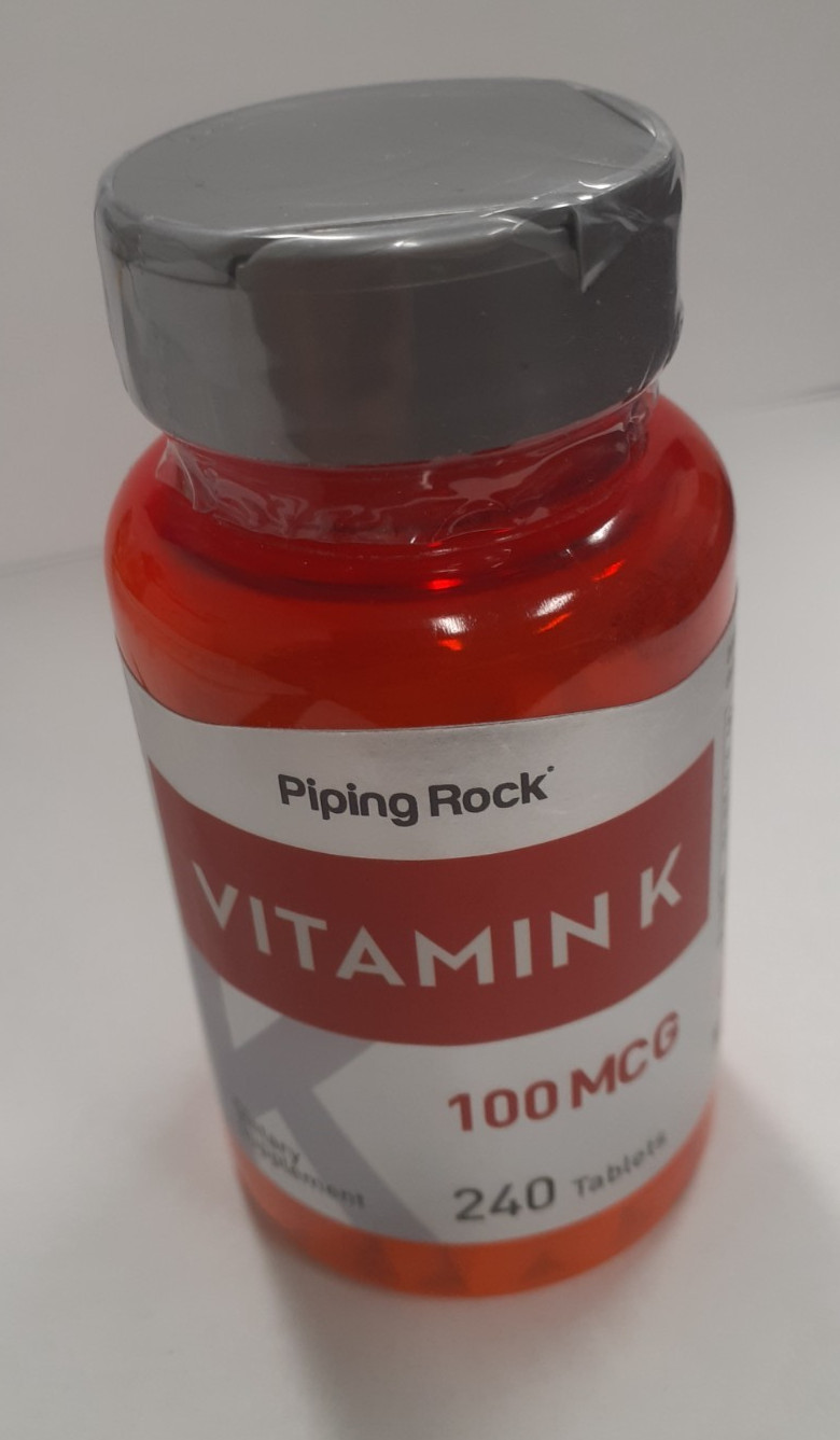 Vitamin K Supplements | 100 mcg | 240 Tablets | Non-GMO | by Piping Rock