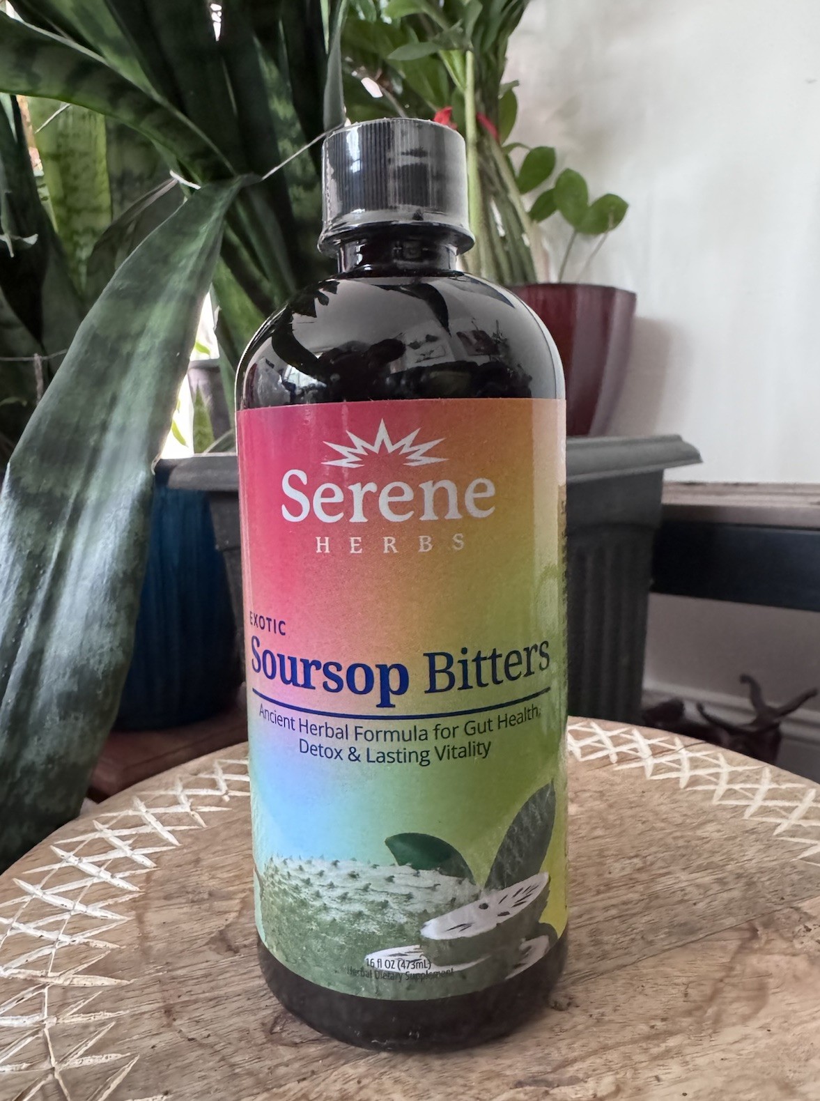 Serene Herbs Soursop Bitters Liquid with Soursop Leaves for Gut Cleanse, Detox.