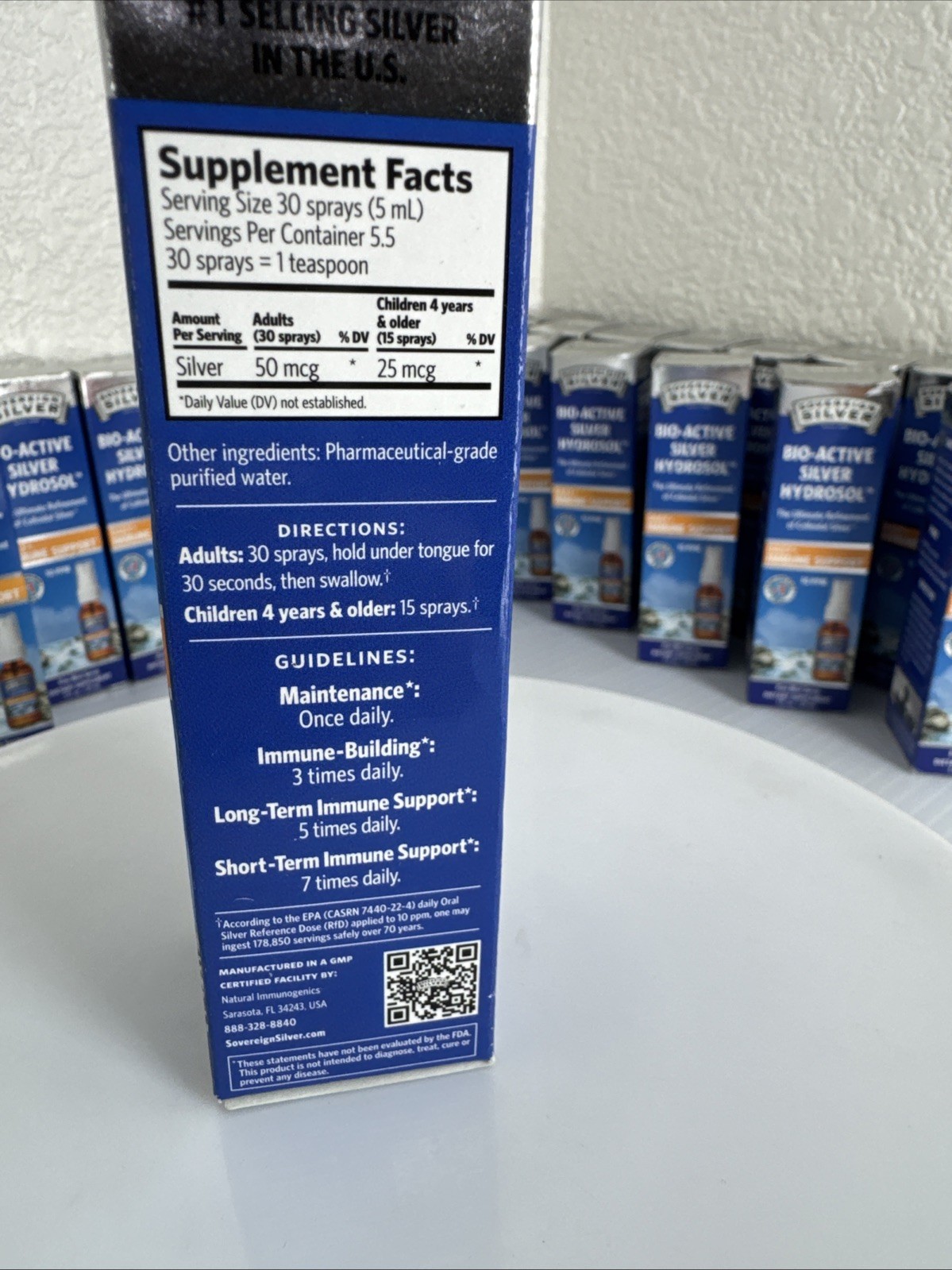 Sovereign Silver Bioactive Silver Hydrosol 10 PPM Immune Support Spray 1 Oz