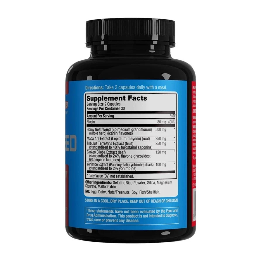 ProLab Nutrition Horny Goat Weed 60 Caps Each (Pack of 5)