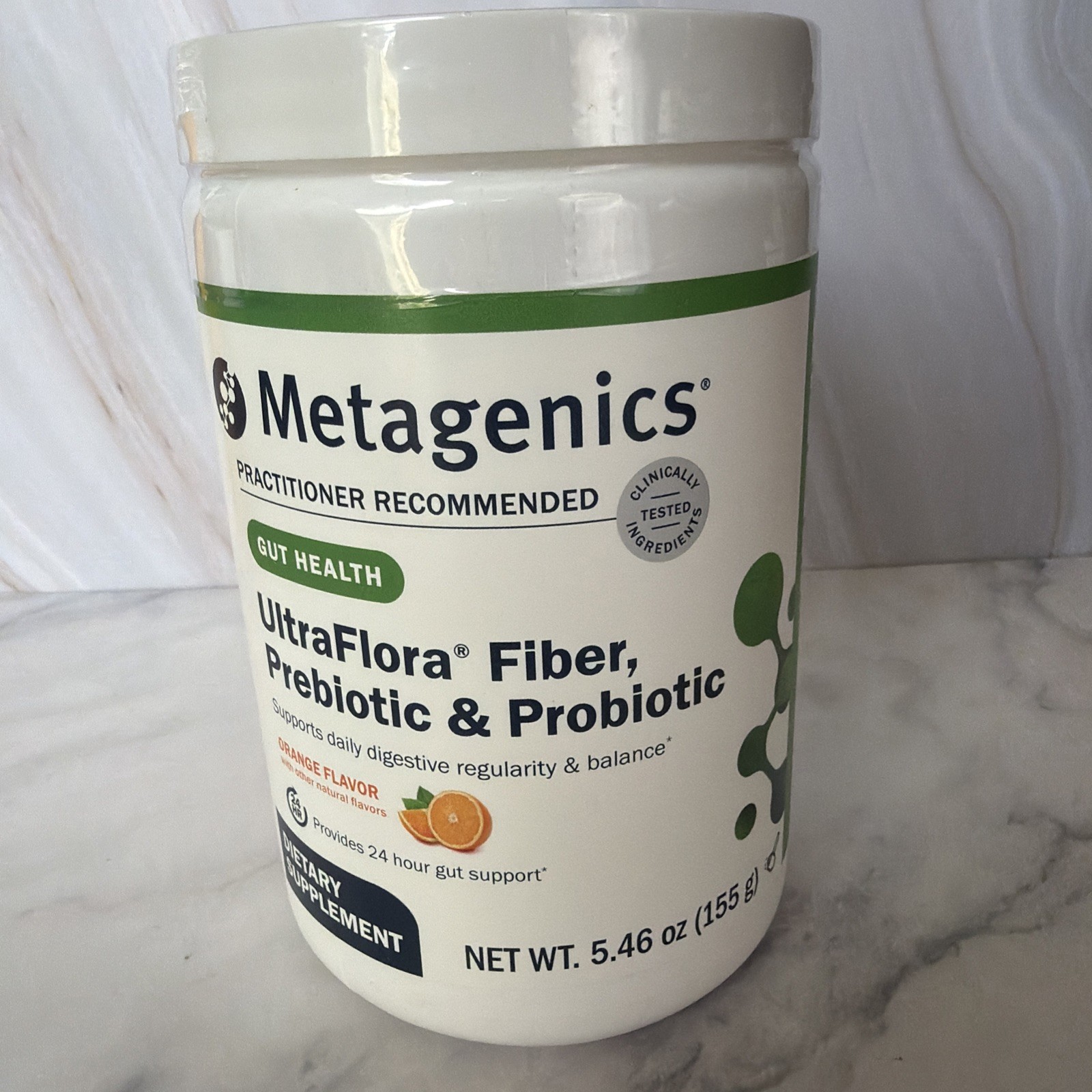 Metagenics UltraFlora Balance Probiotic Prebiotic Fiber Orange Flavor exp 01/28
