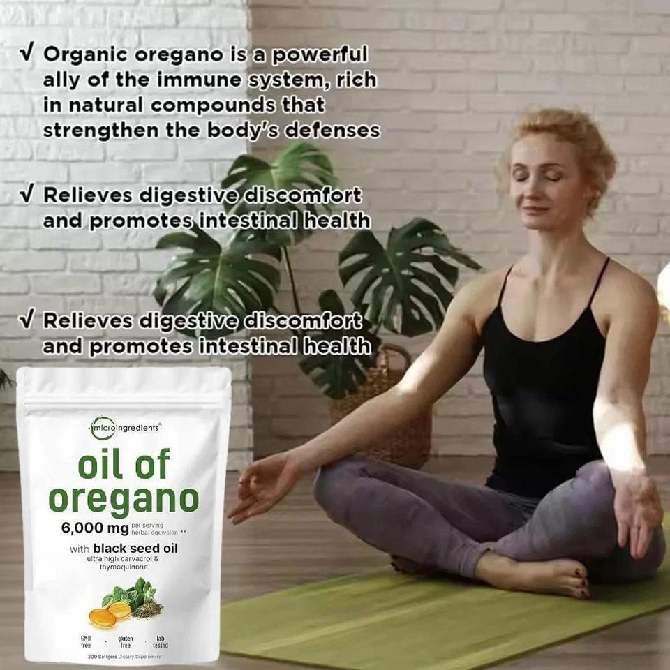 3 Pack Oil of Oregano with Black Seed Oil, 300 Softgels Fresh Microingredients.