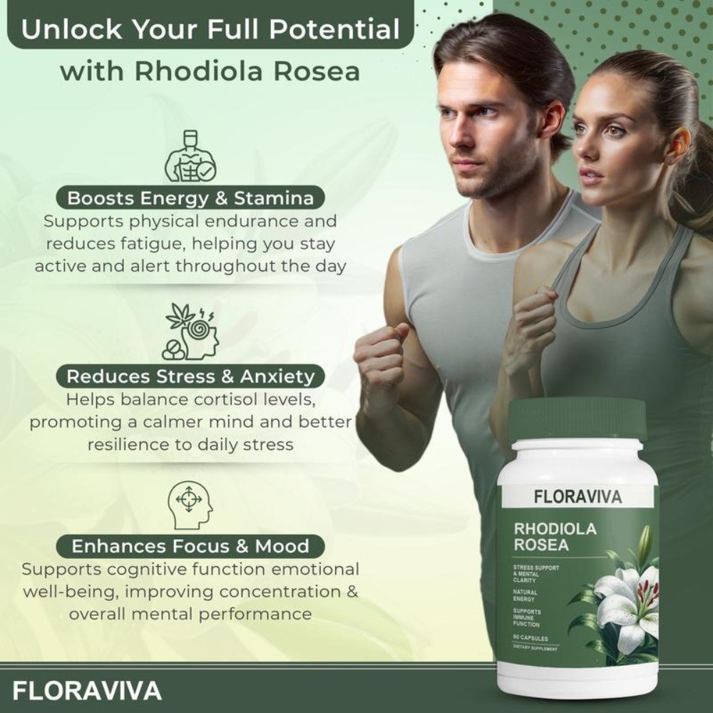 Rhodiola Floraviva Rosea Capsules Supplement Healthcare
