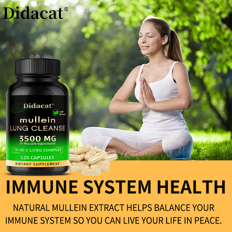 Mullein Leaf Extract Cleansing And Detoxification Promotes Lung Health 120 Pills