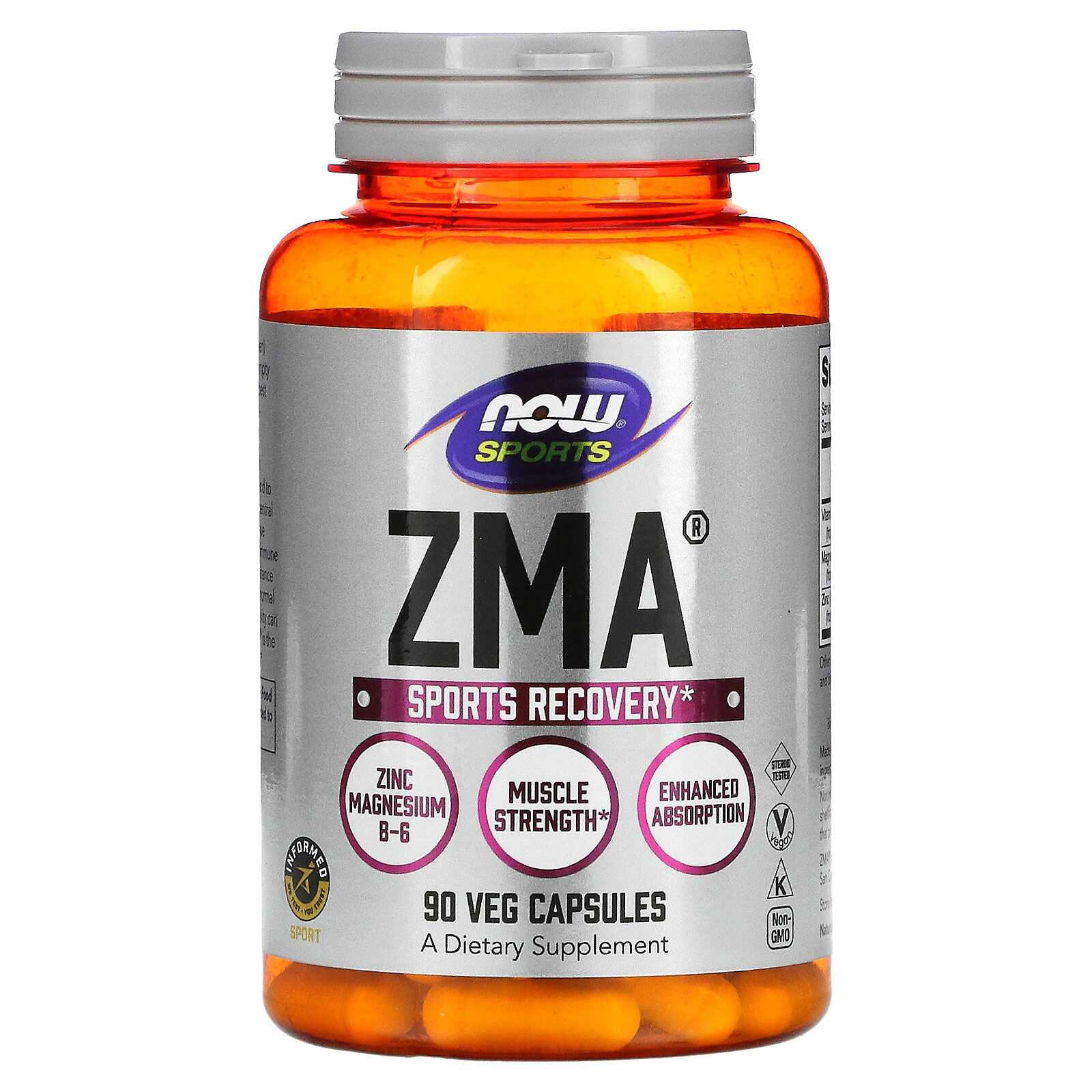 Now Foods Sports ZMA Sports Recovery 90 Capsules GMP Quality Assured