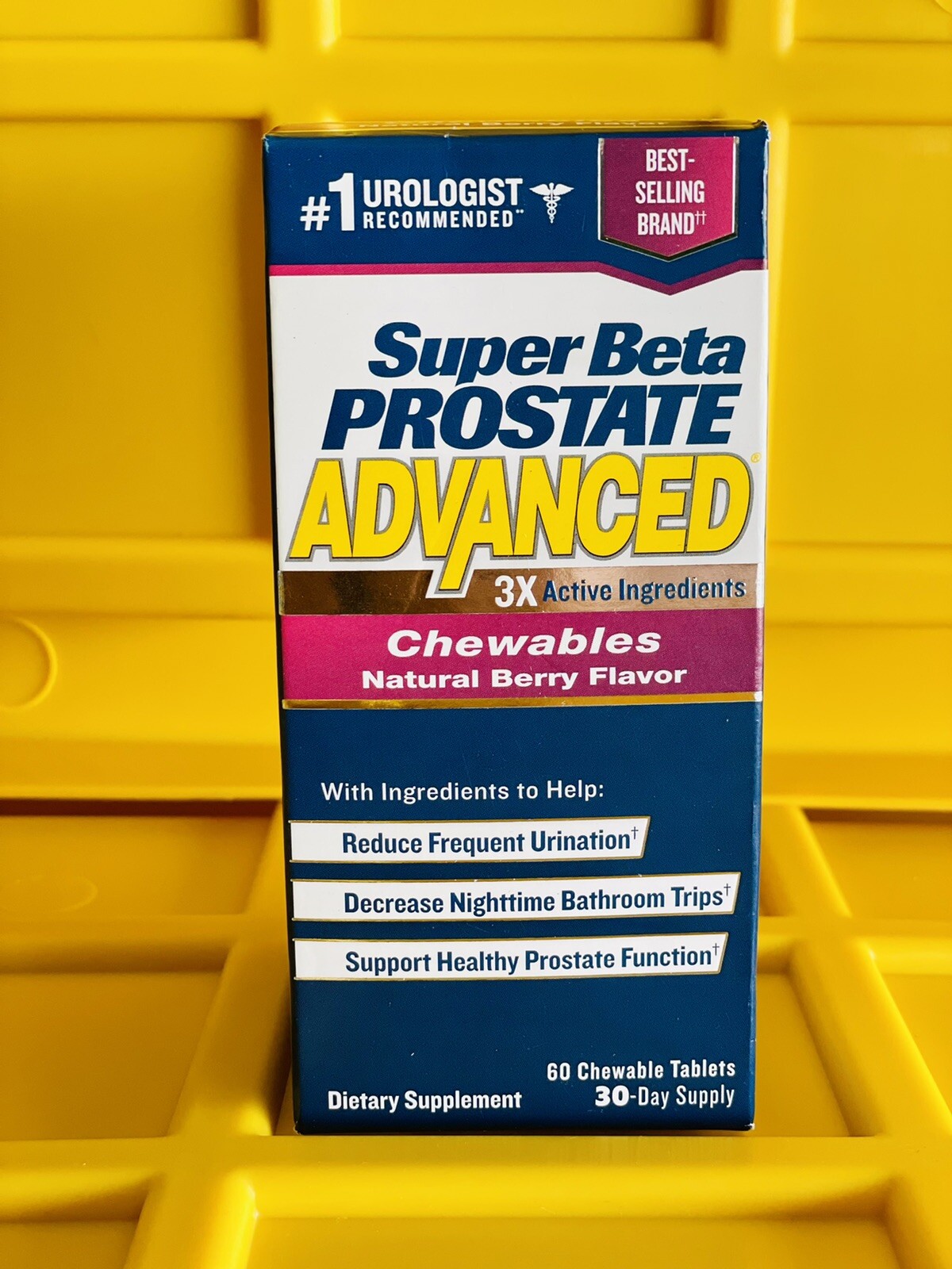 Super Beta Prostate Advanced Natural Berry Chewables 60 Tablets Exp 11/2024