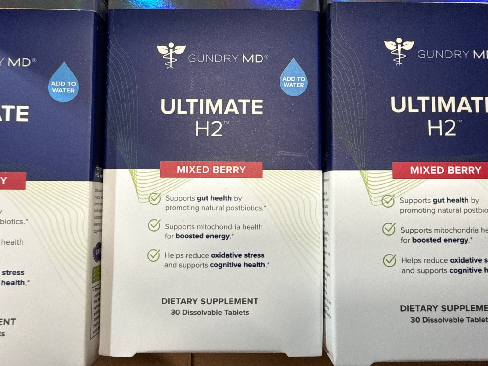 Authentic Gundry MD Ultimate H2 30 Dissolvable Tablets B12 & Magnesium.