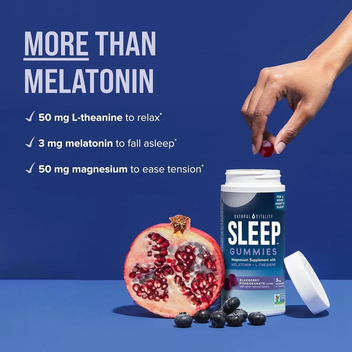 Calm Sleep Gummies Blueberry Pomegranate 120 Gummies Each (Pack of 2)