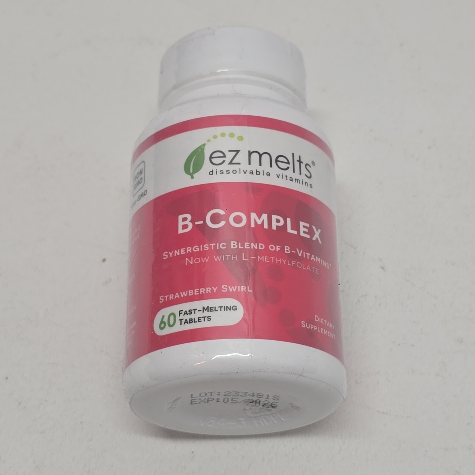 EZ Melts Dissolvable B-Complex Vitamin B Complex 60 Count (Pack of 1) Exp 5/26