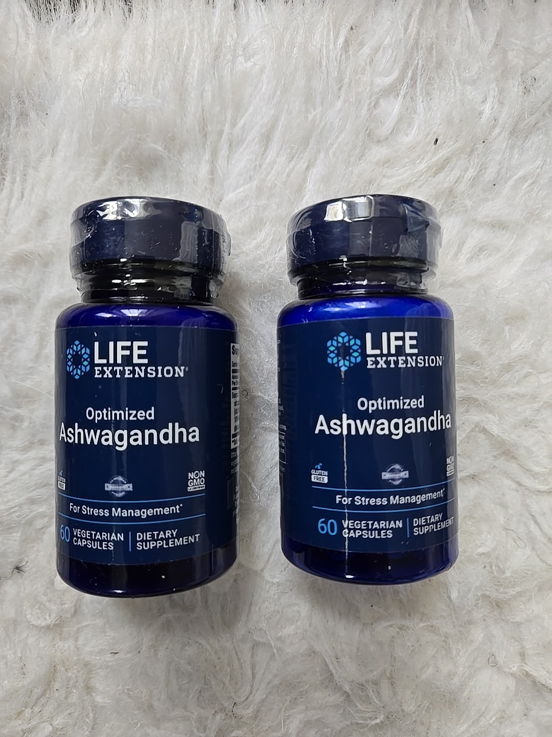 2-Pack Life Extension Optimized Ashwagandha Extract 60 Veg Capules Exp: 11/2025