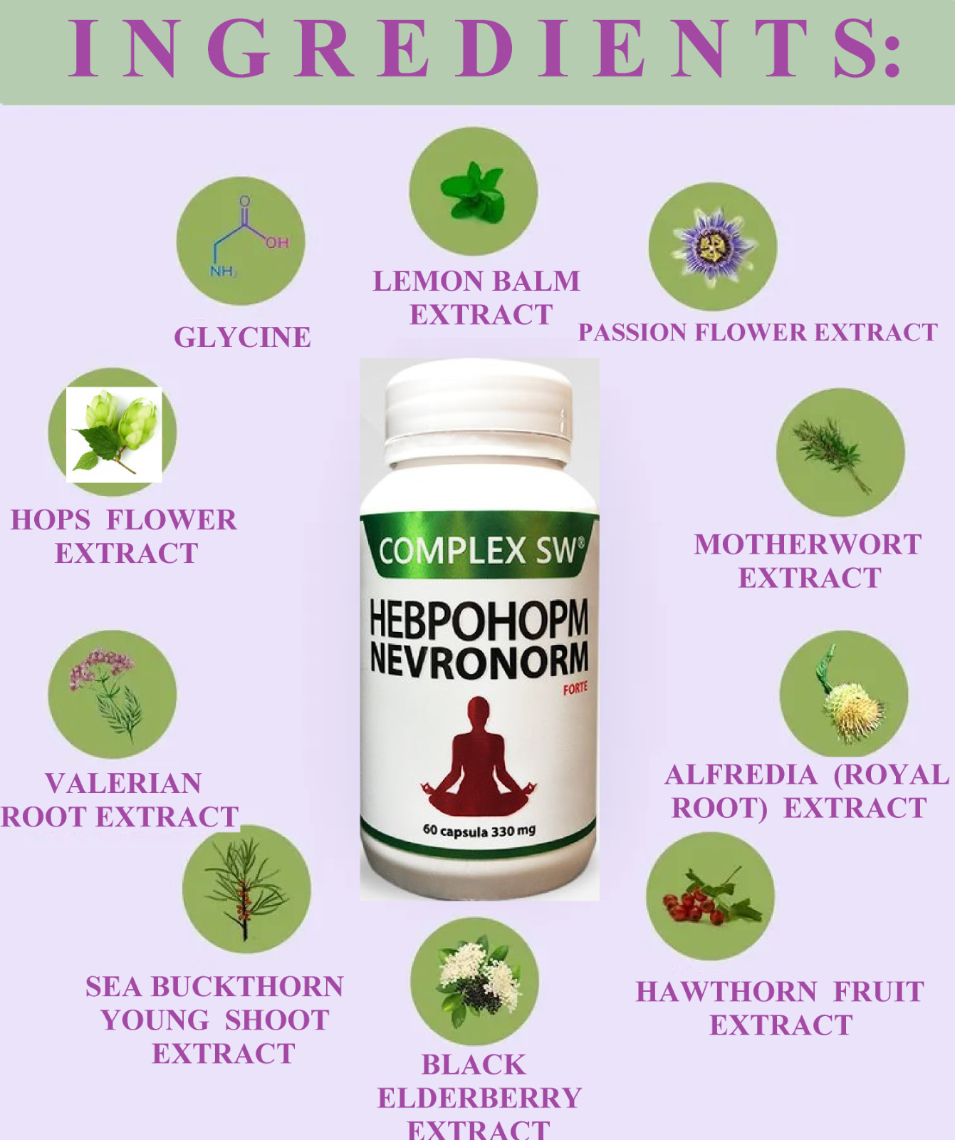 NATURAL  ANTI  ANXIETY, STRESS RELIEF & MOOD BOOSTING NON-DROWSY, SCIENCE DRIVEN