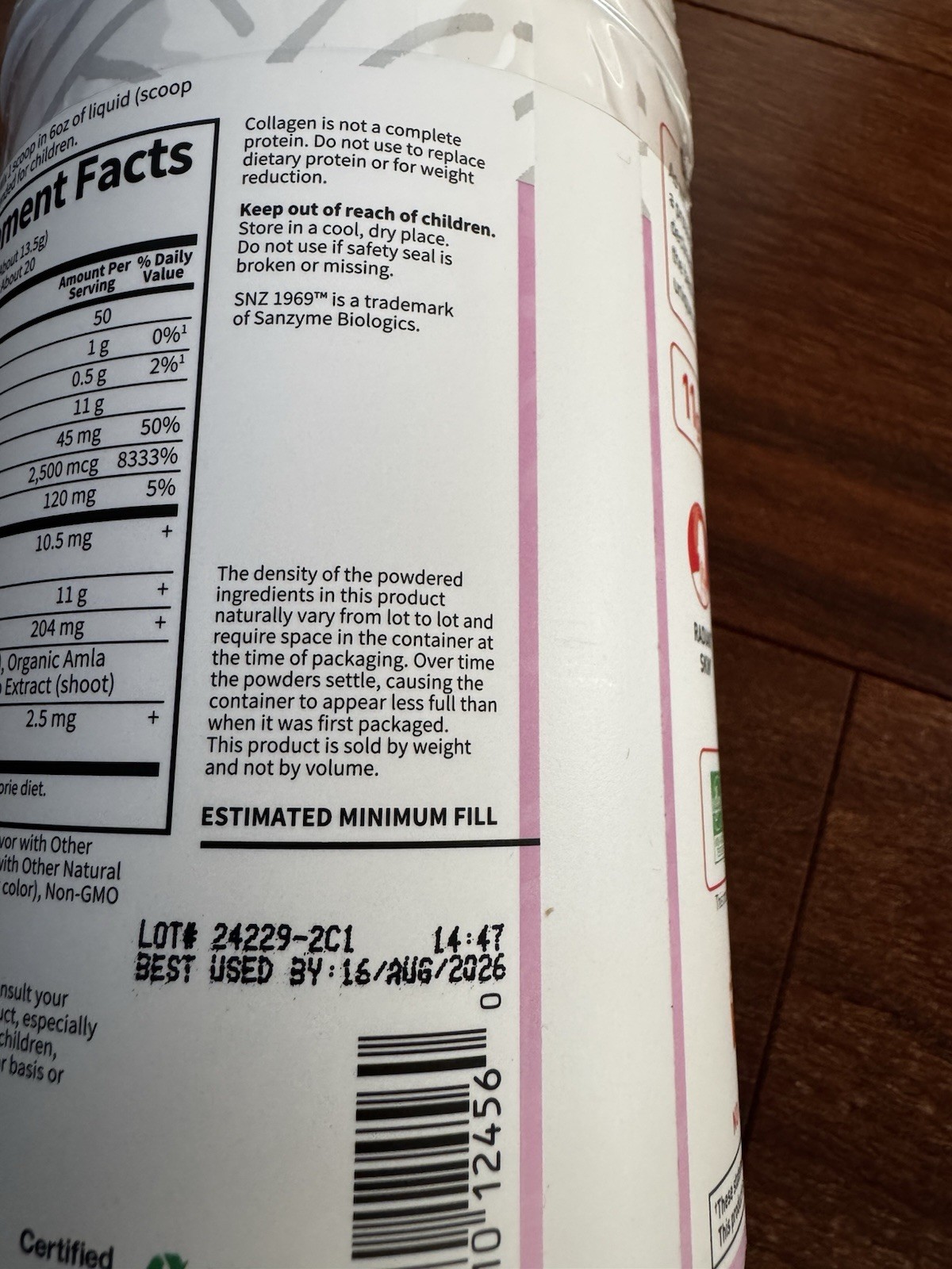 Garden of Life Grass Fed Collagen Beauty Strawberry Lemonade 9.52 oz Exp 8/26