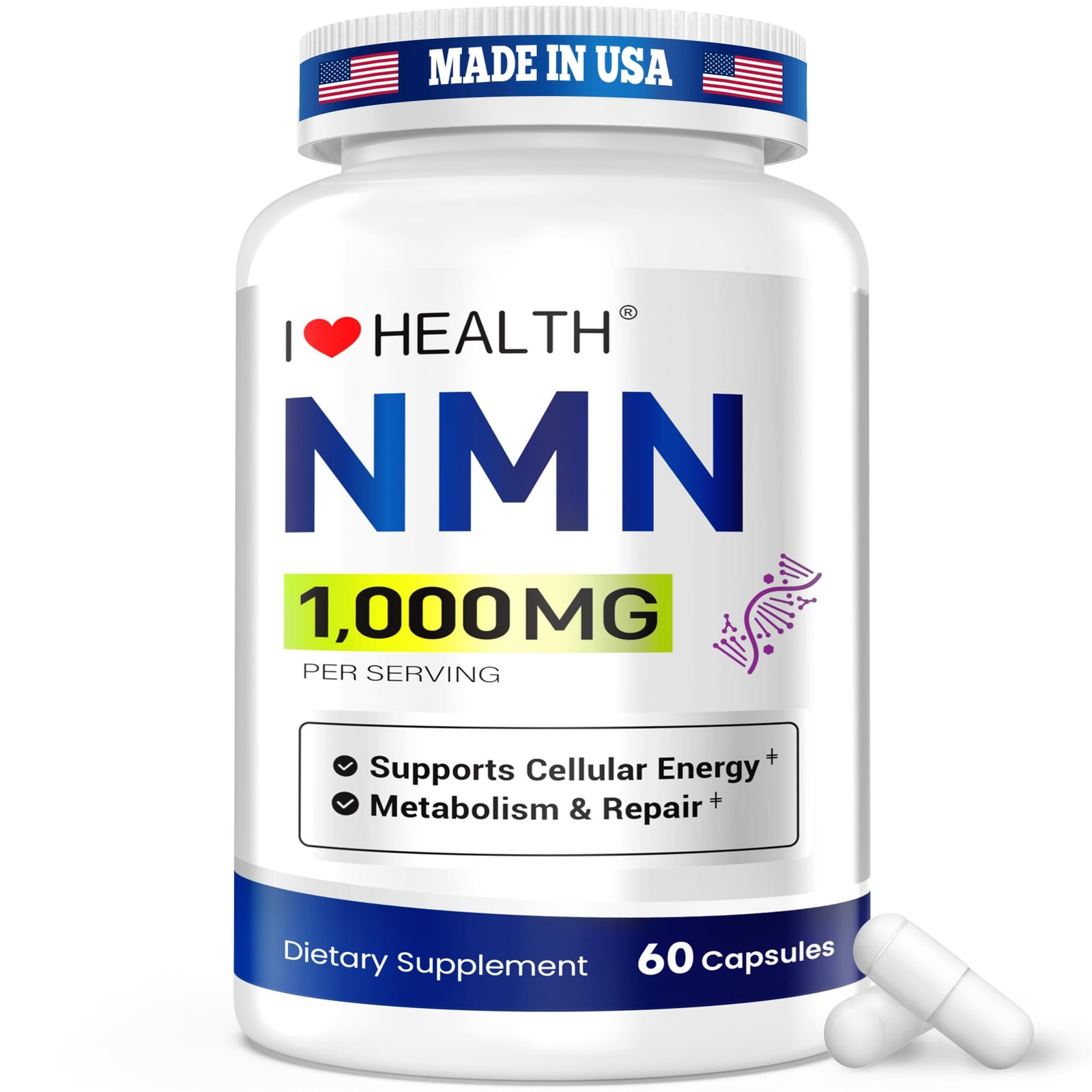 I Love Health Nmn 1000Mg Supplement Per Serving99.9 Pure Nicotinamide