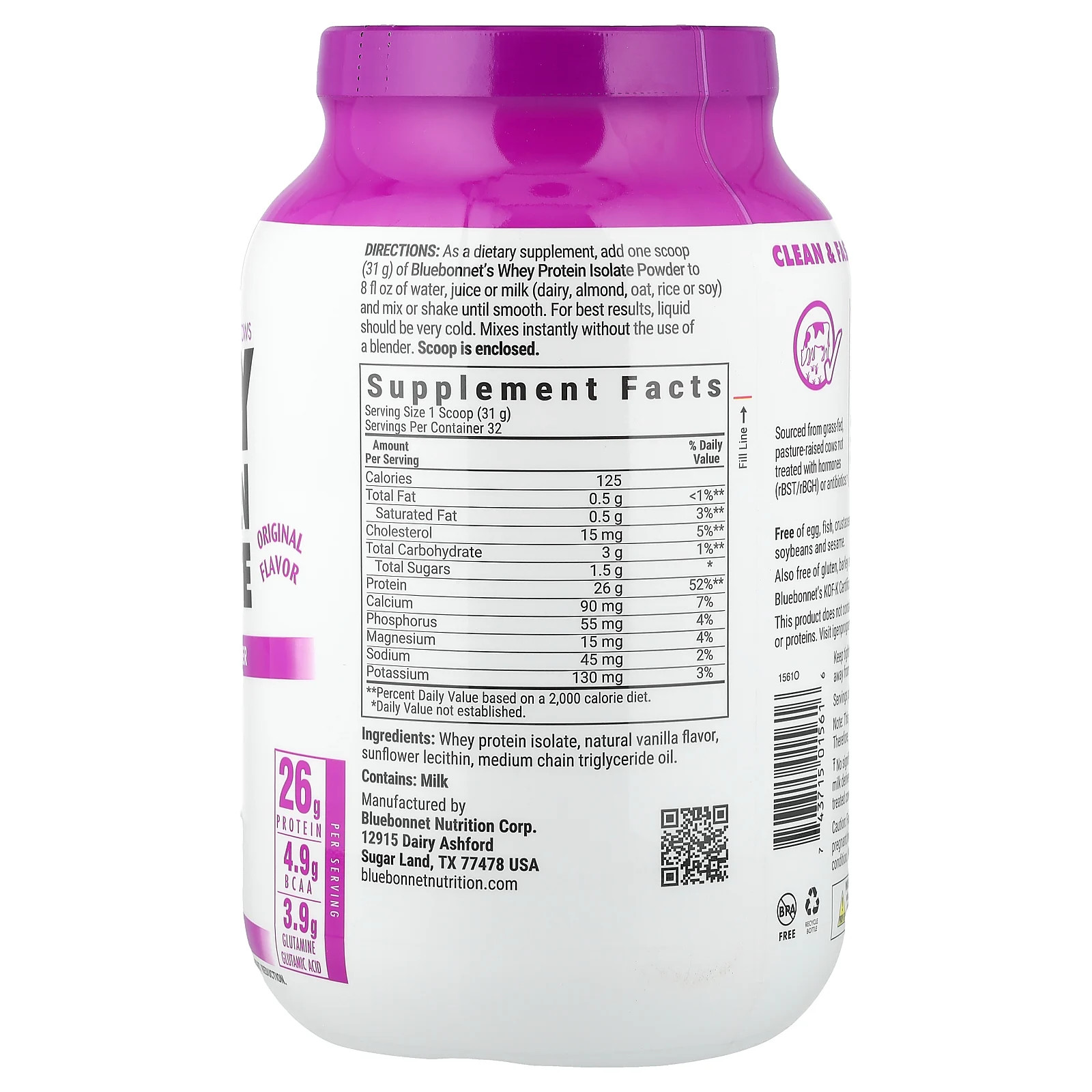 Whey Protein Isolate, Original, 2.2 lbs (992 g)