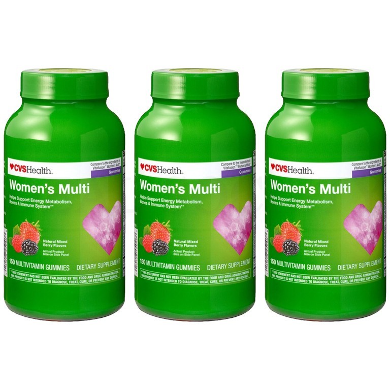 CVS Health Women’s Multivitamin Mixed Berry Flavor 150 Gummies Lot of 3