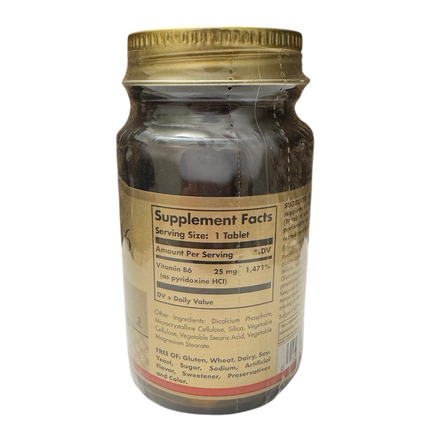 Solgar Vitamin B6 25mg 100 Tablets