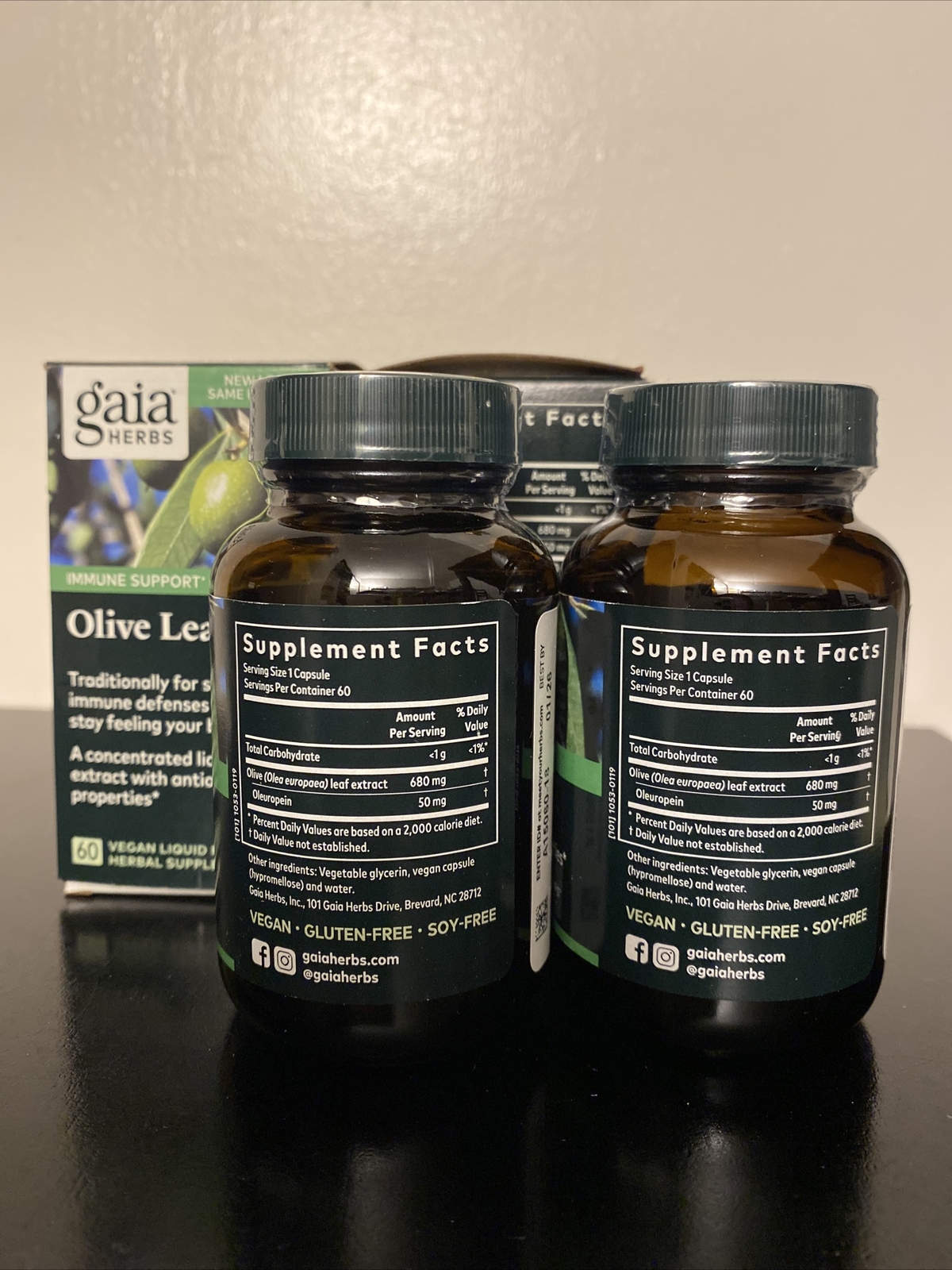 Gaia Herbs~ Olive Leaf~ Immune Defense~ 120 Liquid Phyto Capsules