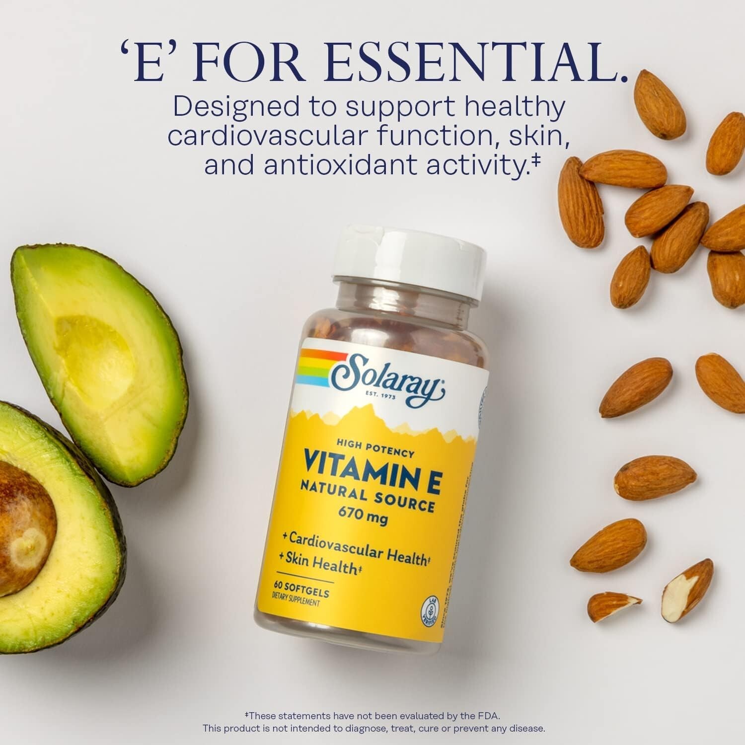 Vitamin E 1,000 IU 60 Softgels By Solaray