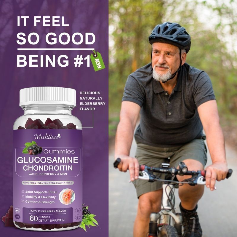 Glucosamine Chondroitin Gummies & MSM 3100mg – Triple Strength Joint Support