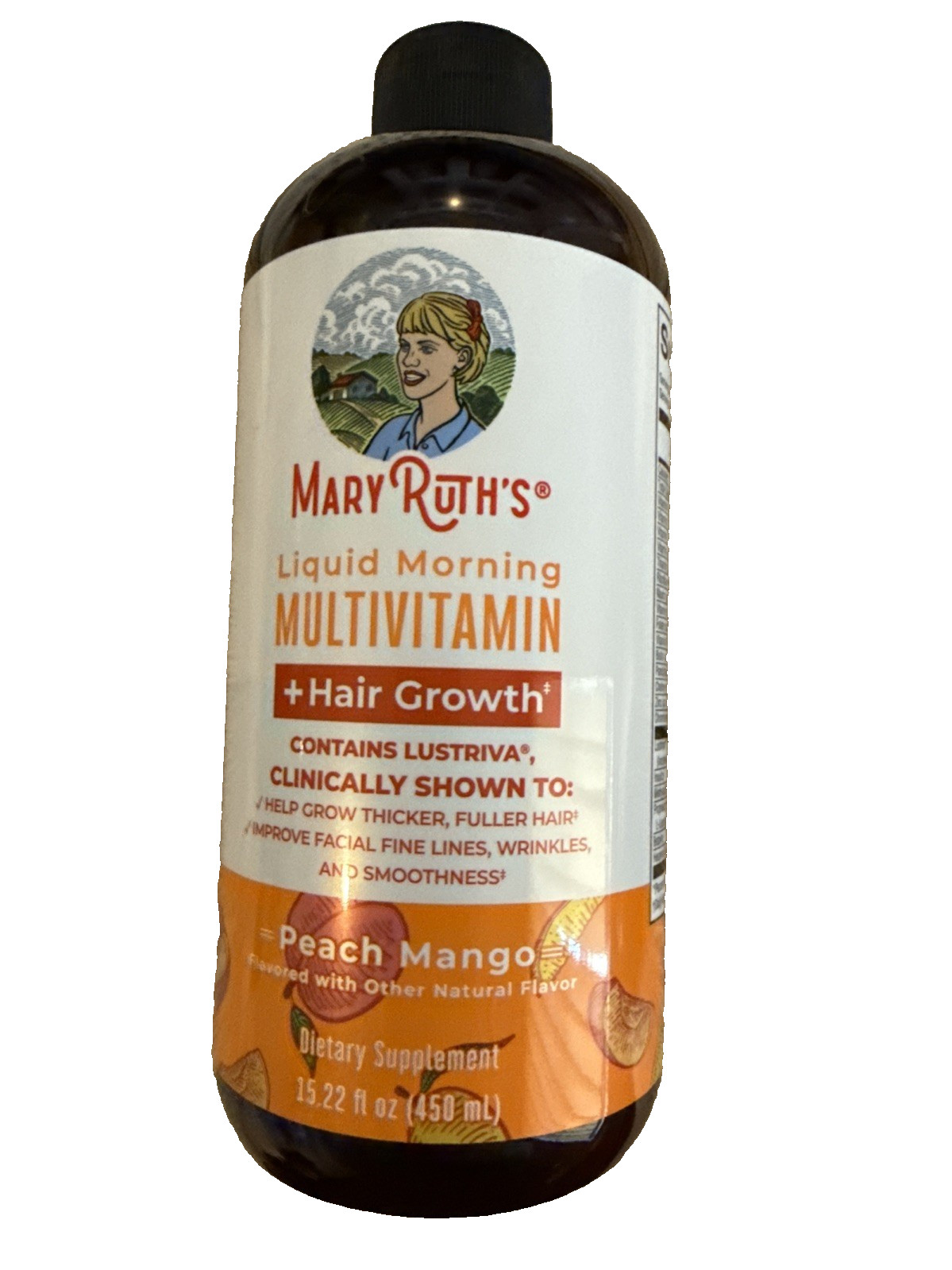 Liquid Multivitamin Hair Growth Peach Mango About 15 Servings EXP 5/27 NEW