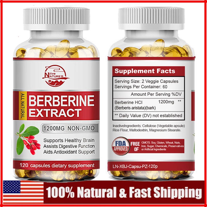 Berberine HCl 1200mg – High Potency Berberine Supplement – Blood Sugar Support