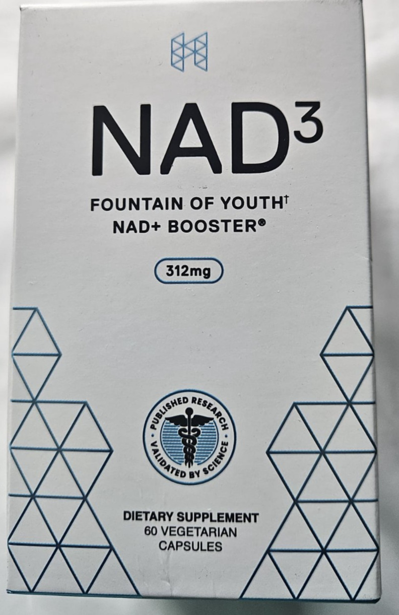 NAD3 Fountain of Youth NAD+ Booster 312mg 60 Capsules Cellular Energy Support