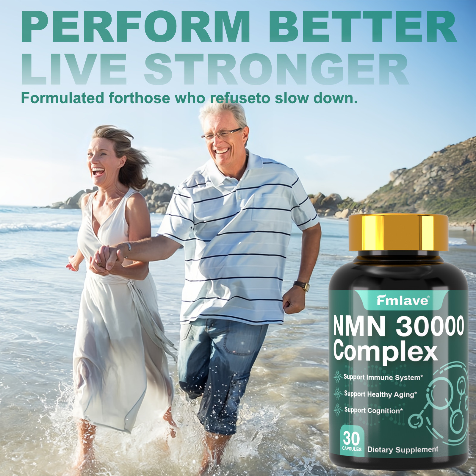 NMN Capsules Energy Booster BOOSTIS NAD Level Anti Aging Supplement NAD+ Capsule