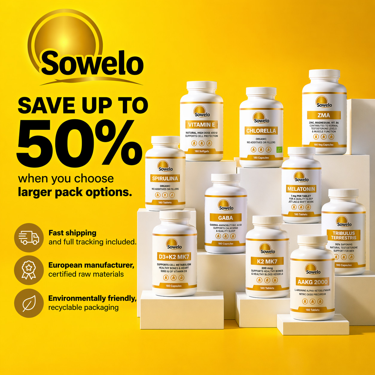 SOWELO MINERAL COMPLEX EIGHT ESSENTIAL MINERALS IN TABLETS