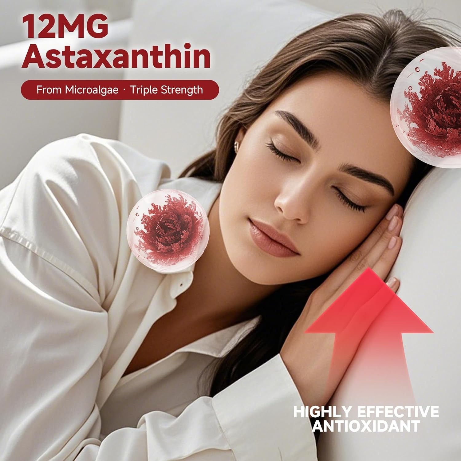 Astaxanthin 12mg, 120 Softgels, Astaxanthin Antioxidant Supplements with Ant…