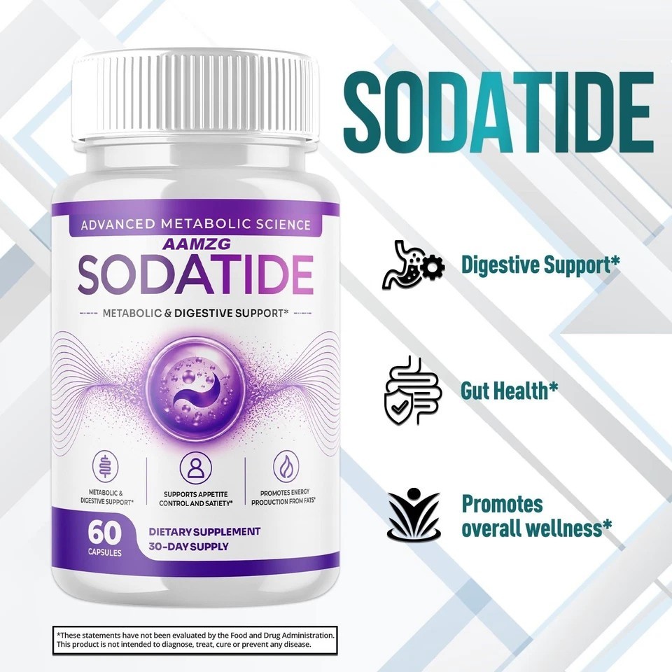Sodatide Gut & Metabolic Health Support 180 Capsules Advanced Supplement Pack 3