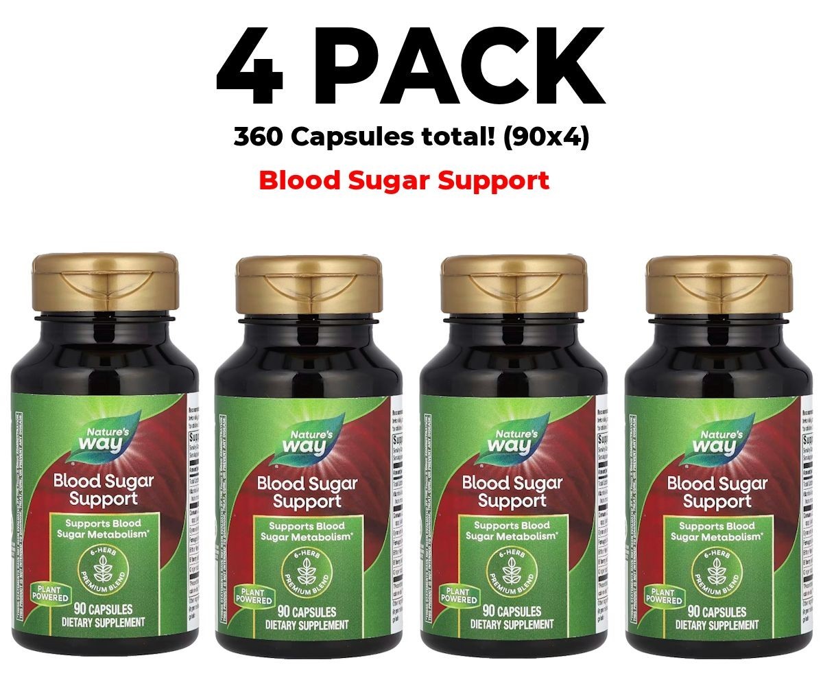 Nature’s Way, 4 PACK, Blood Sugar Manager, 90 Capsules each (360 total!)
