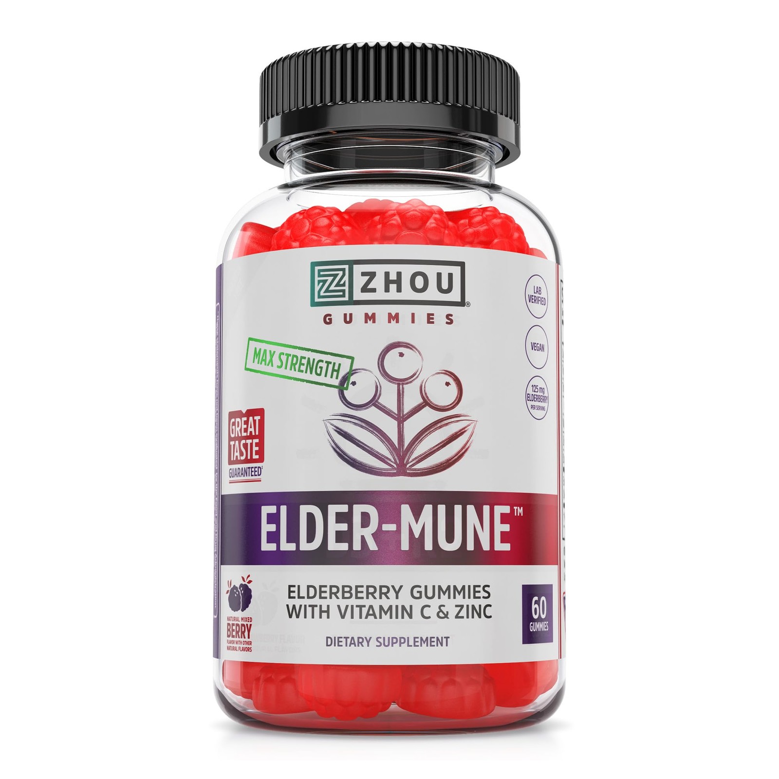 Elderberry Gummies with Vitamin C & Zinc – Daily Immune Support for All Ages
