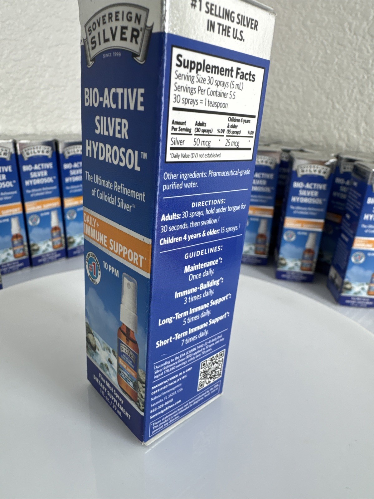 Sovereign Silver Bioactive Silver Hydrosol 10 PPM Immune Support Spray 1 Oz