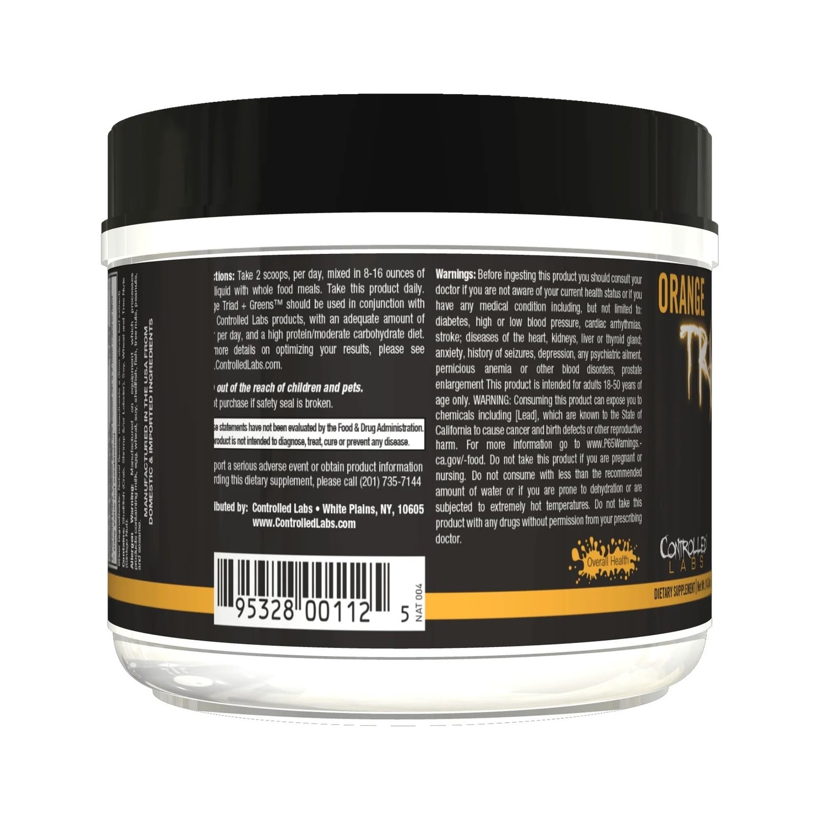 CONTROLLED LABS Orange Triad Plus Greens for 14.37 Ounce (Pack of 1),