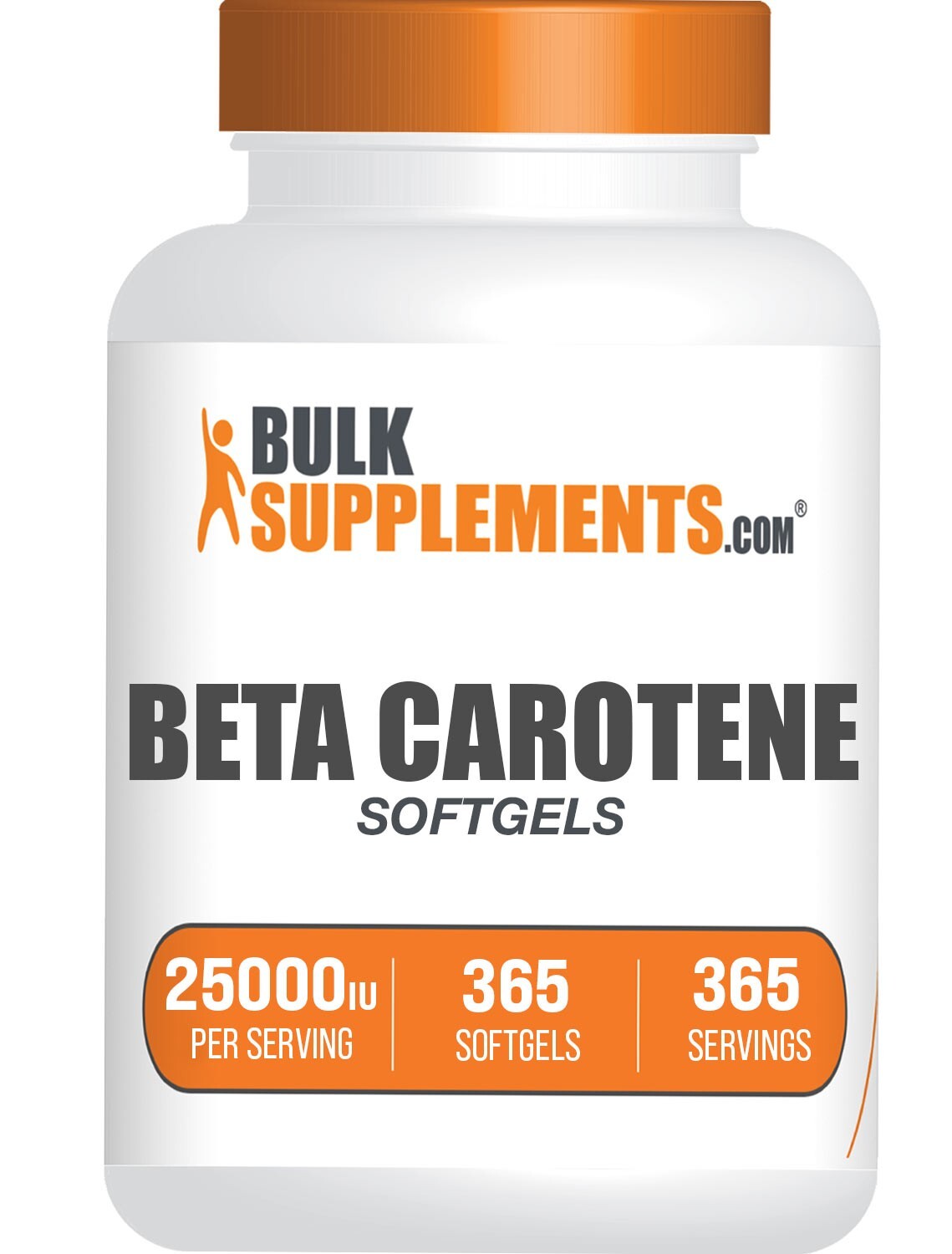 BulkSupplements Beta Carotene 1% – 365 Softgels – 7500mcg Per Serving