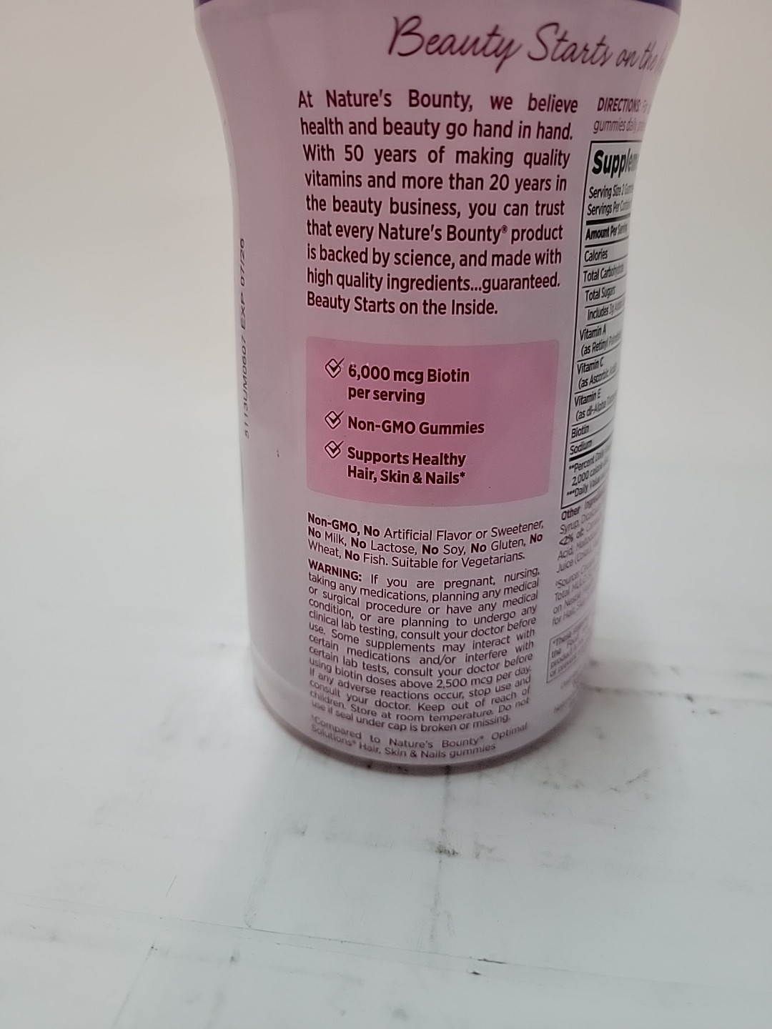 Nature’s Bounty Optimal Solutions Hair, Skin and Nails Advanced, 230ct Exp7/26