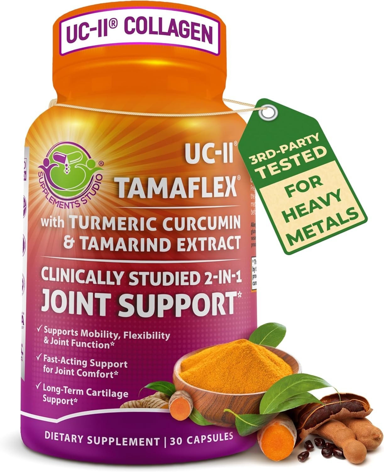 JOINT SUPPORT SUPPLEMENT WITH UC-II® & TAMAFLEX, COLLAGEN, TURMERIC & TAMARIND