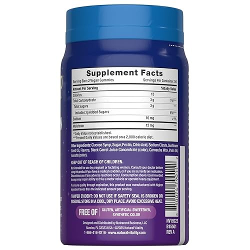 Natural Vitality Calm Sleep Melatonin Gummies 100 Count