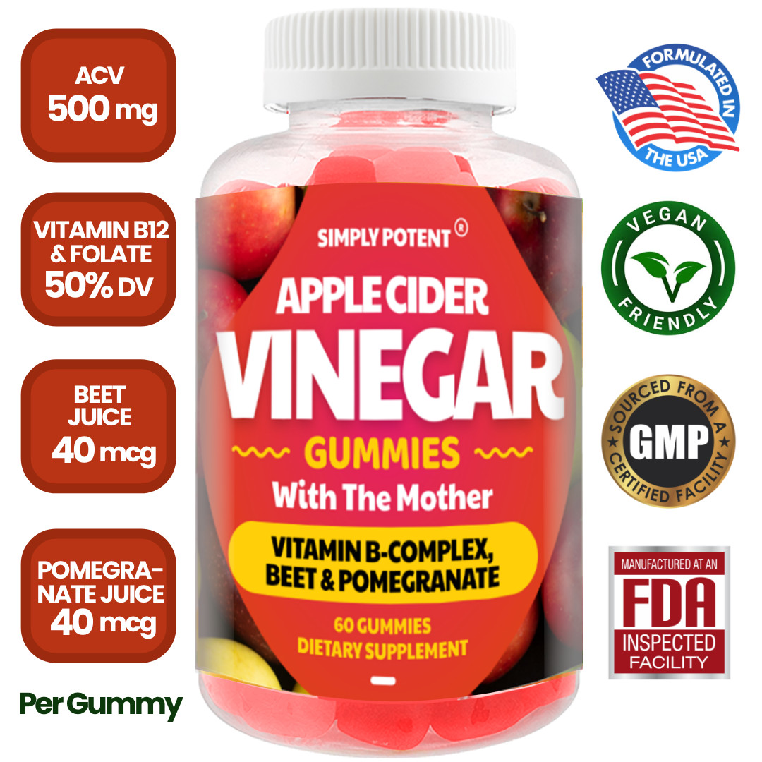 Apple Cider Vinegar Gummies- Appetite Control & Weight Loss, Yummy ACV Gummies